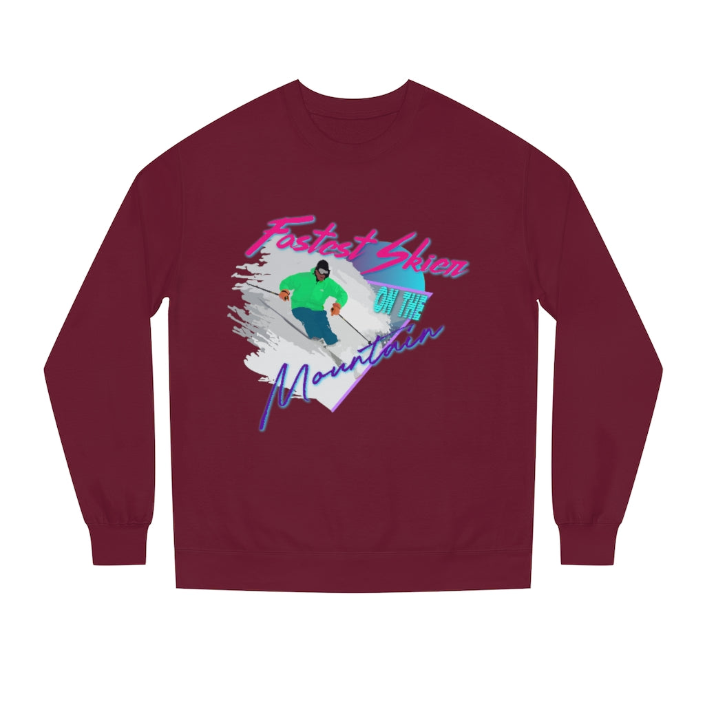 Fastest Skier on the Mountain Crew Neck Sweatshirt
