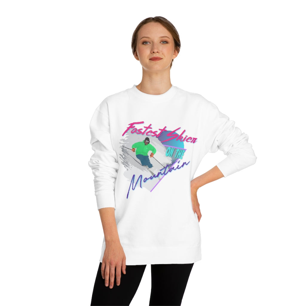 Fastest Skier on the Mountain Crew Neck Sweatshirt
