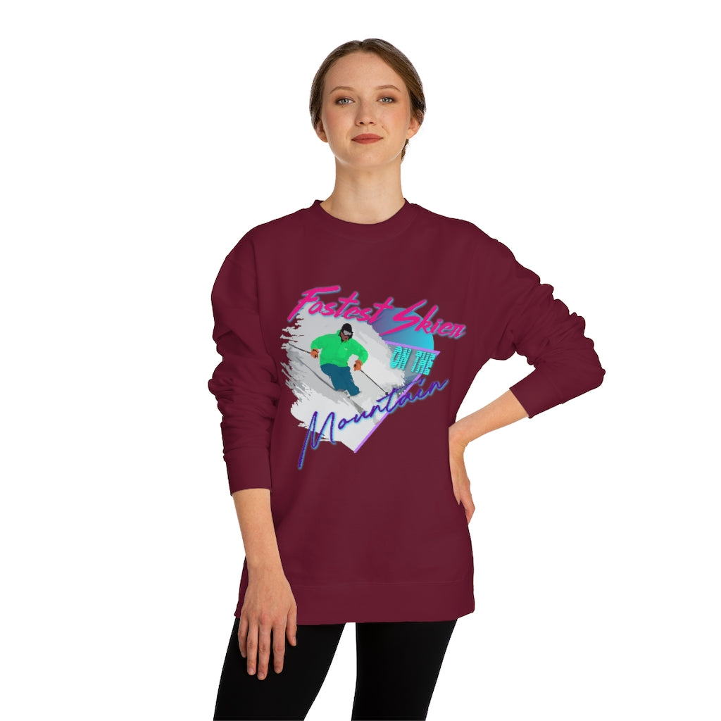 Fastest Skier on the Mountain Crew Neck Sweatshirt