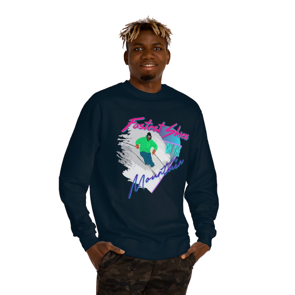 Fastest Skier on the Mountain Crew Neck Sweatshirt