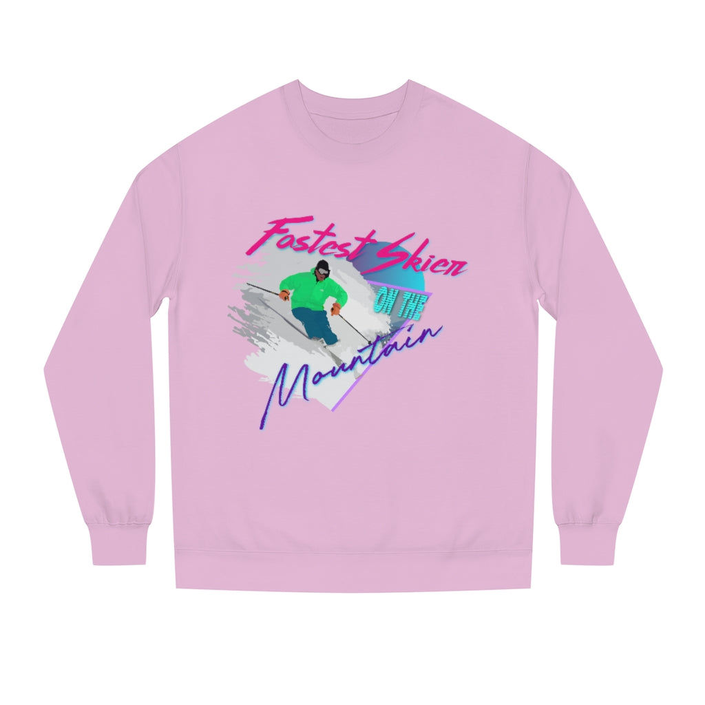 Fastest Skier on the Mountain Crew Neck Sweatshirt