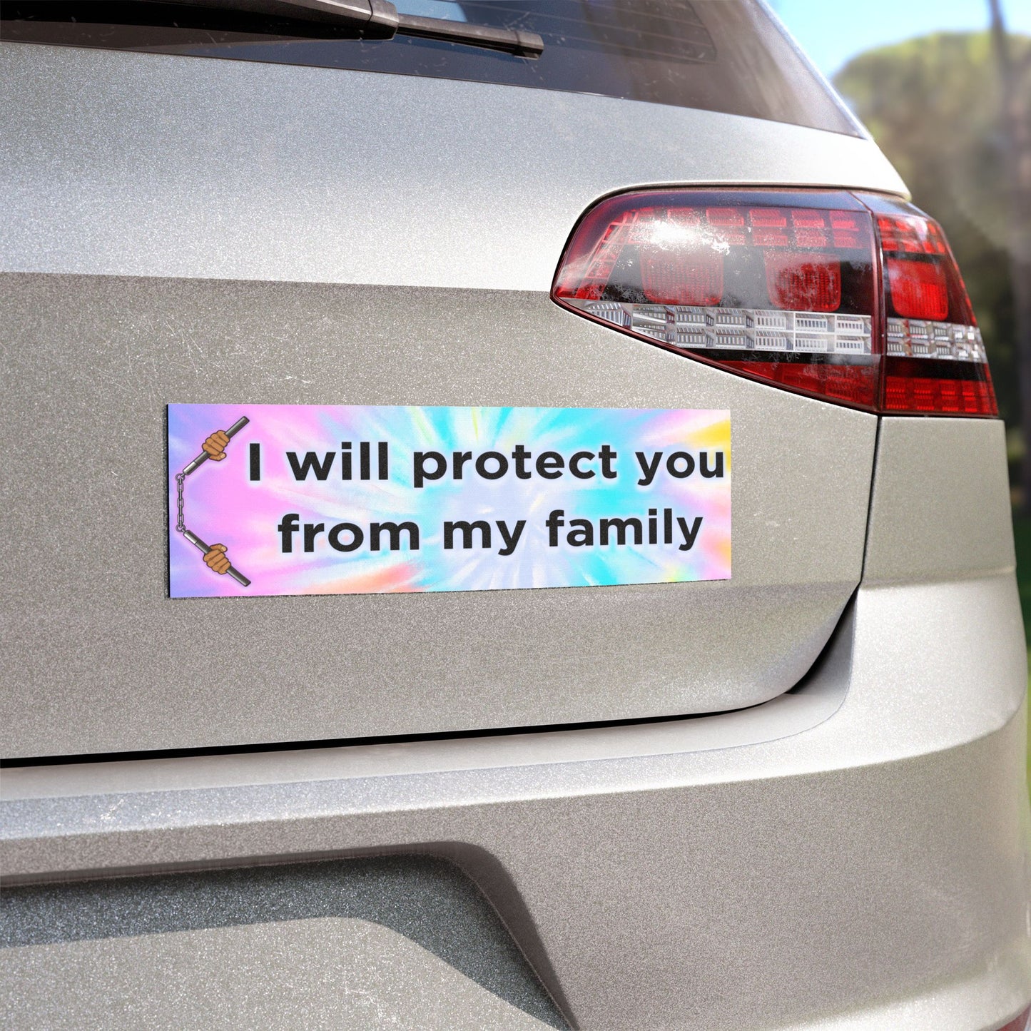 I Will Protect You From My Family Magnet