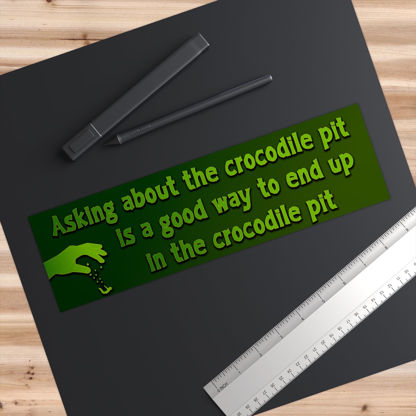 Asking about the crocodile pit is a good way to end up in the crocodile pit