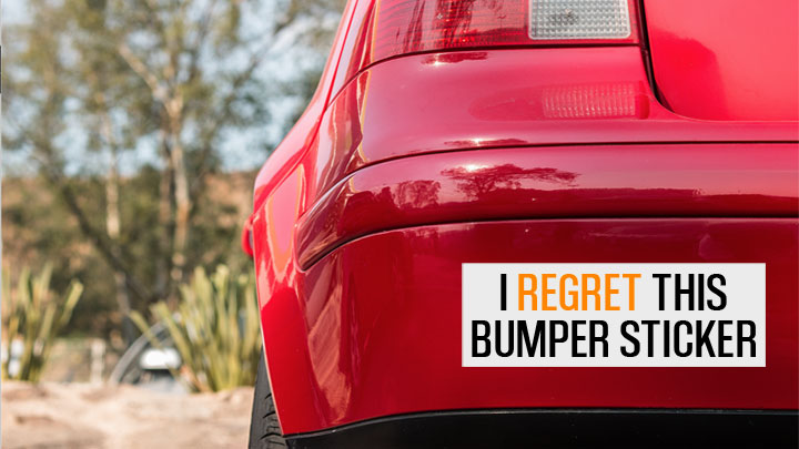 Load video: video shows how to remove a bumper sticker with a heat gun