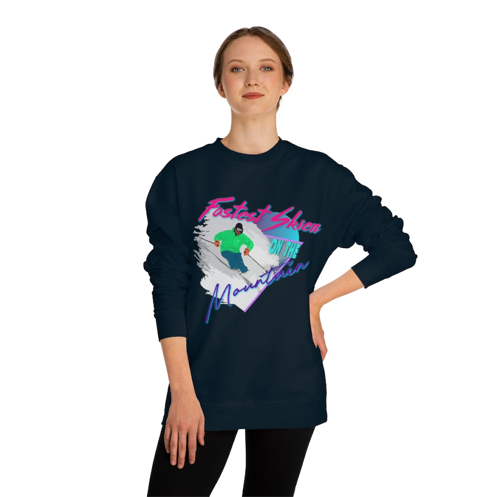 Fastest Skier on the Mountain Crew Neck Sweatshirt