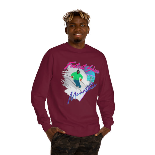 Fastest Skier on the Mountain Crew Neck Sweatshirt