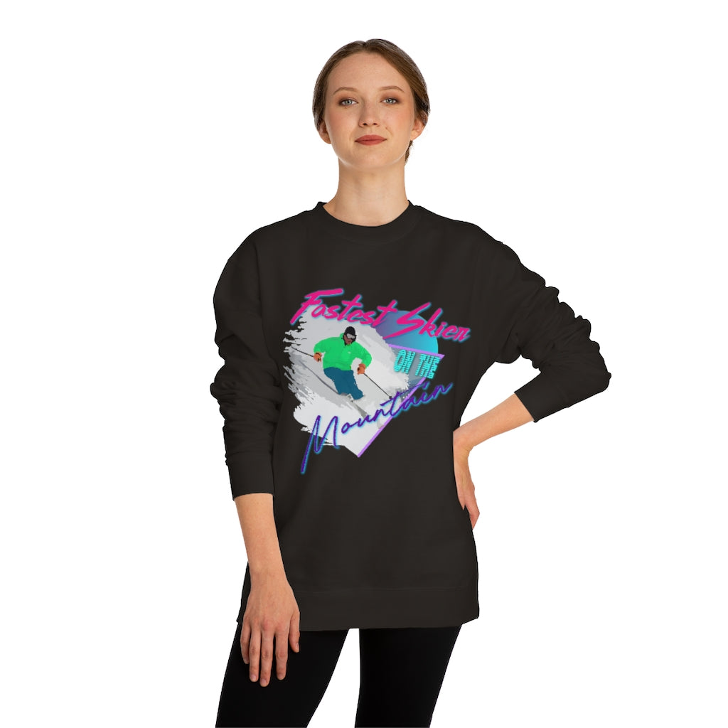 Fastest Skier on the Mountain Crew Neck Sweatshirt