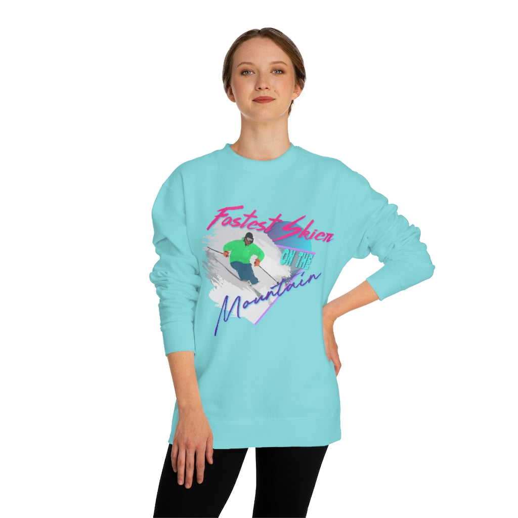 Fastest Skier on the Mountain Crew Neck Sweatshirt