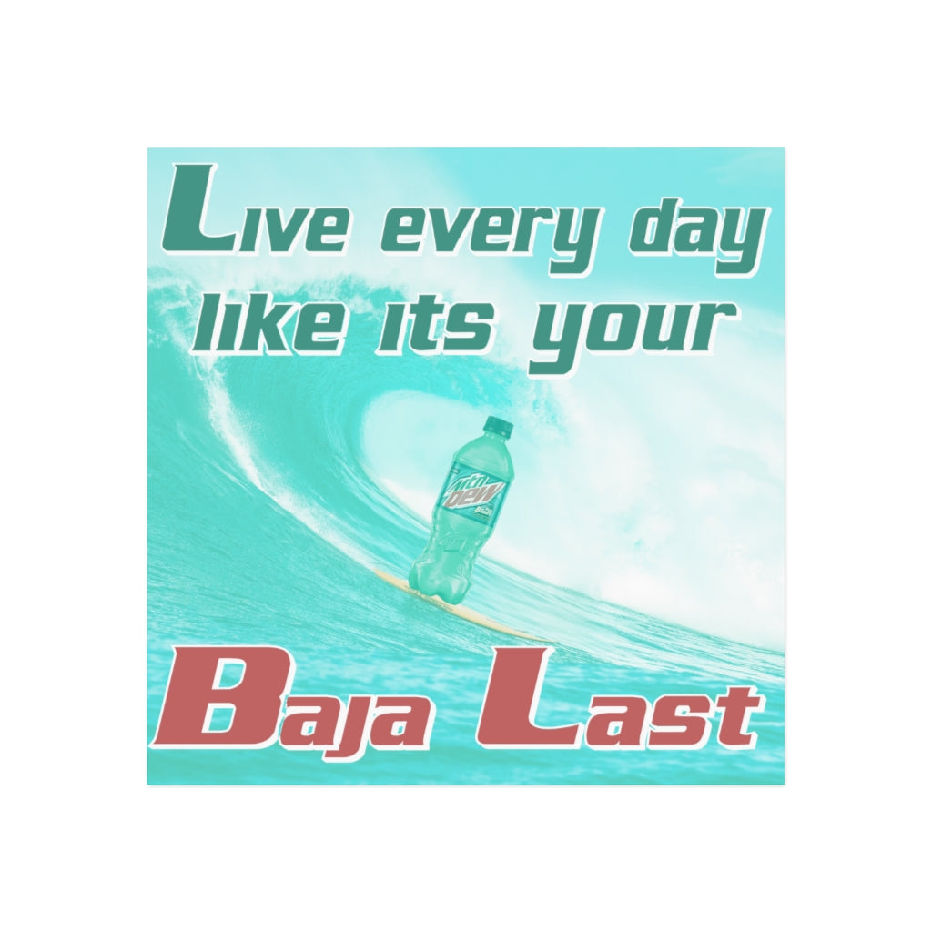 Live Every Day Like its your Baja Last Magnet