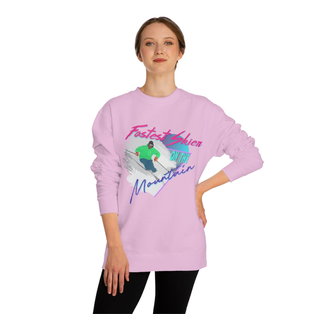 Fastest Skier on the Mountain Crew Neck Sweatshirt