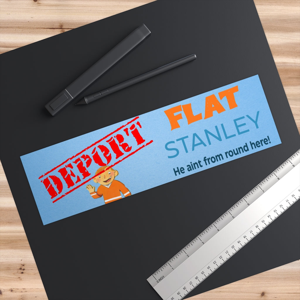 Deport Flat Stanley Square Sticker – Meatball Waterfall