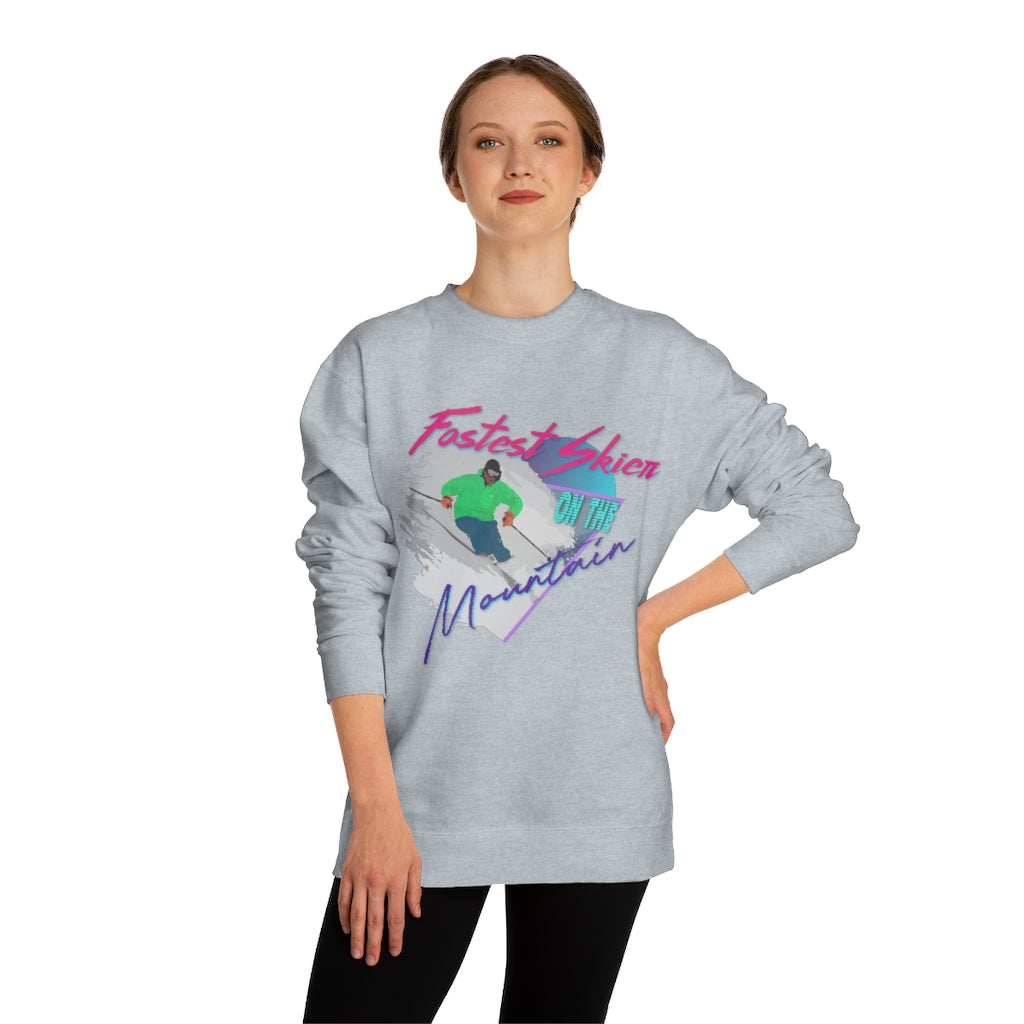 Fastest Skier on the Mountain Crew Neck Sweatshirt